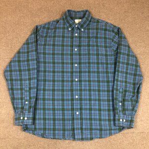 Viyella Button Down Long Sleeve Shirt Men's Size Large 16-16 1/2 Blue/Green